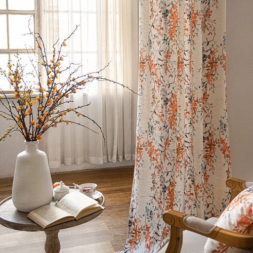 Light Beige Bedroom Living Room Curtains Modern Pair of Etsy