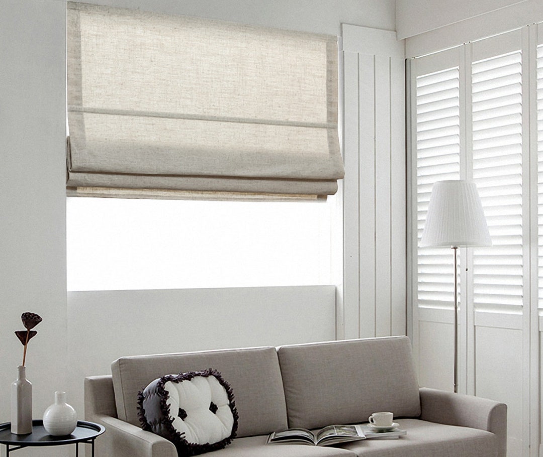 29 Colors 100 Pure Linen Roman Shades Hardware for Etsy