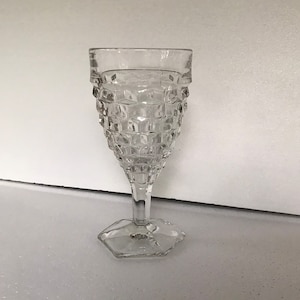 Vintage Fostoria American Clear Glass Water Goblet Excellent Condition Mid Century Glassware Replacement