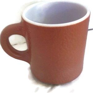 Vintage Mid Century Hazel Atlas "Orange Peel" Textured Milk Glass Mug