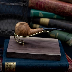 Beautiful Hand Crafted Black Walnut Tobacco Pipe Stand - Elegant & Durable Pipe Holder