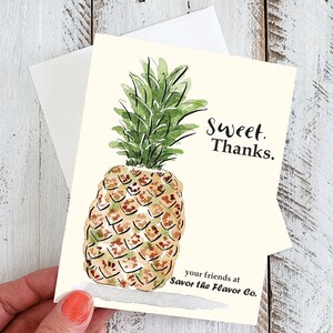 Pineapple Thank You Card Template, Editable Card, Thank You Card ...