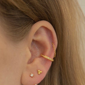 Gold Ear Cuff No Piercing - Dainty Ear Cuff - Sterling Silver Ear Cuff