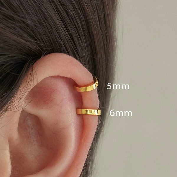 Square Edge Cartilage Hoop earrings - huggie hoops earring - Chunky hoop earrings - Sterling Silver huggie - Tiny gold hoop - Silver hoop