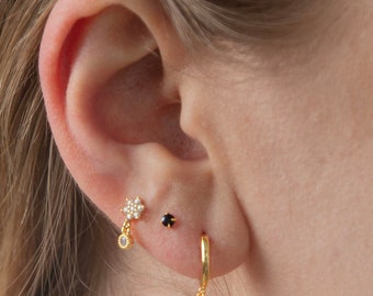 Star Dangle Earring - Sterling Silver Stud Earring