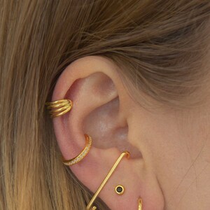 Gouden oormanchet zonder piercing - Sterlingzilveren oormanchet (SINGLE)