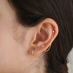 Two stud chain earring clearance