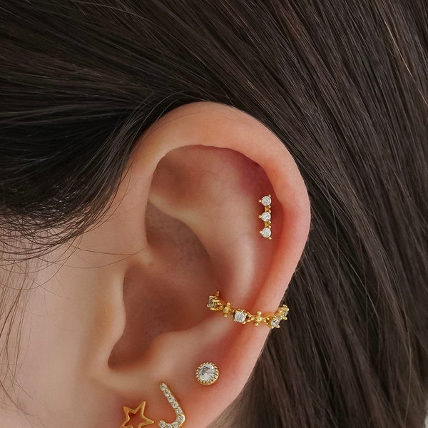 Gold Ear Cuff No Piercing - Sterling Silver Ear Cuff