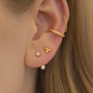 Sterling Silver Stud earring - Dainty Minimalist stud earrings - Daily earring