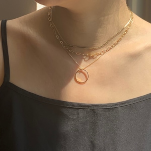 Three Layered Necklace - Chain Layering Necklace - Gold set necklace