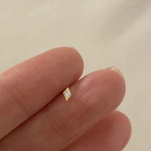 Tiny Cz Stud Earring - Cz Stud Earring - Dainty Stud Earring - Sterling Silver Stud Earring
