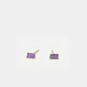 14K Solid Gold Stud - Dainty Stud Earring - Minimalist stud earrings - 14K Solid Gold Earring