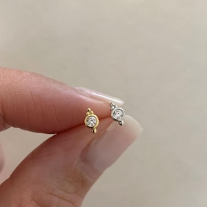 Dainty Sterling Silver Stud Earring - Minimalist Stud Earring