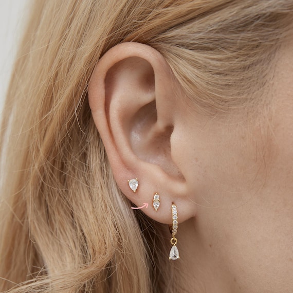12 Paia Argento Orecchini Piercing per Donna Orecchini di CartilagineConch Piercing Set di Gioielli Cartilagine Helix Orecchino Orecchini a Bottone in Argento Sterling Orecchini Anallergici