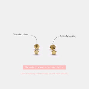 Tiny Star stud earrings Dainty stud earrings Sterling silver stud earrings image 5