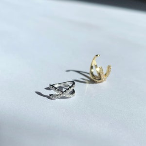 Cz Ear Cuff No Piercing Gold Ear Cuffs Silver Ear Cuff No Piecing Ear Cuff Tiny Gold Ear Cuff Dainty Ear Cuff Ear Cuff SINGLE image 5