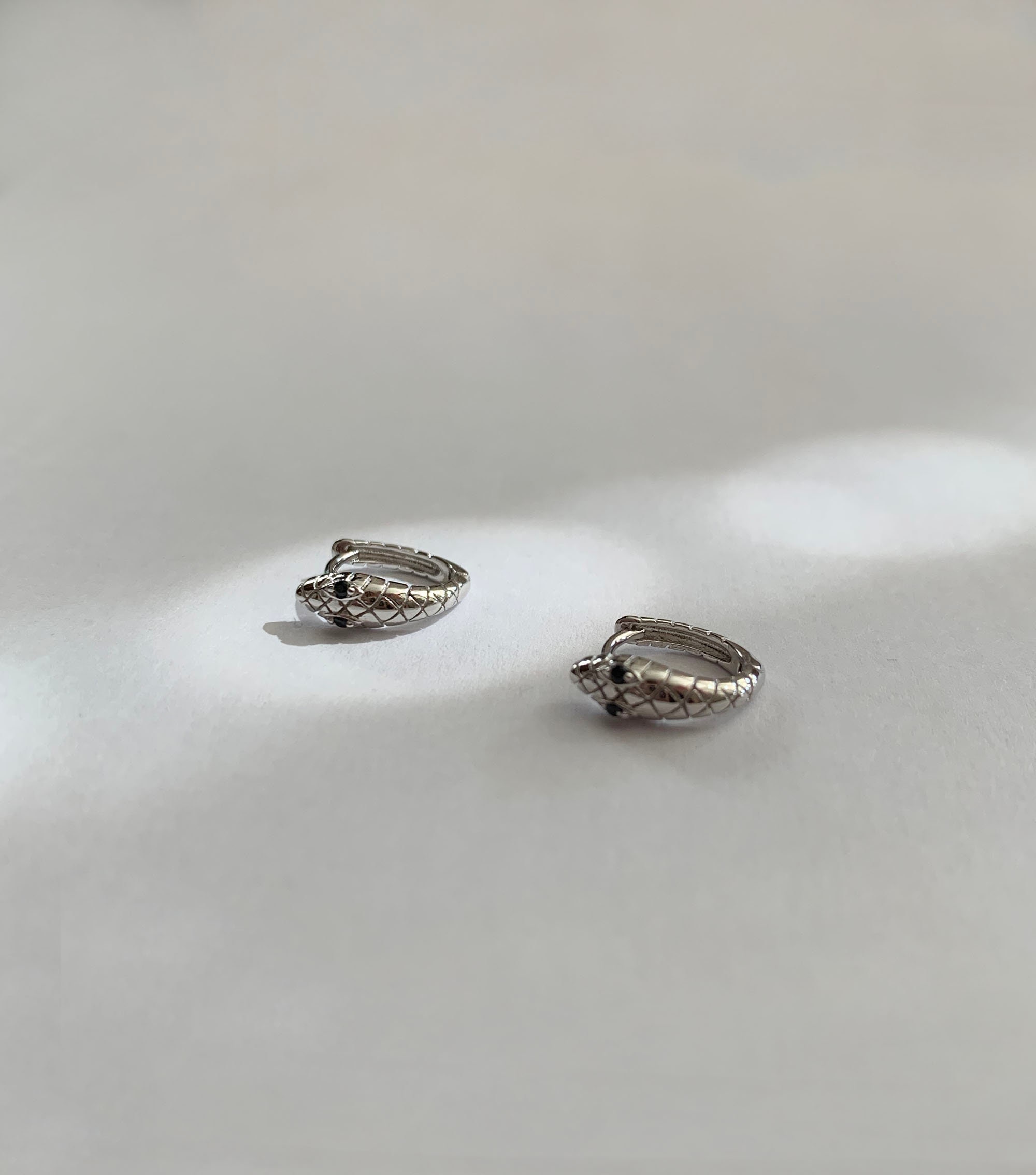 Snake Hoop Earrings - Sterling Silver Hoop earrings - Dainty Hoop earring