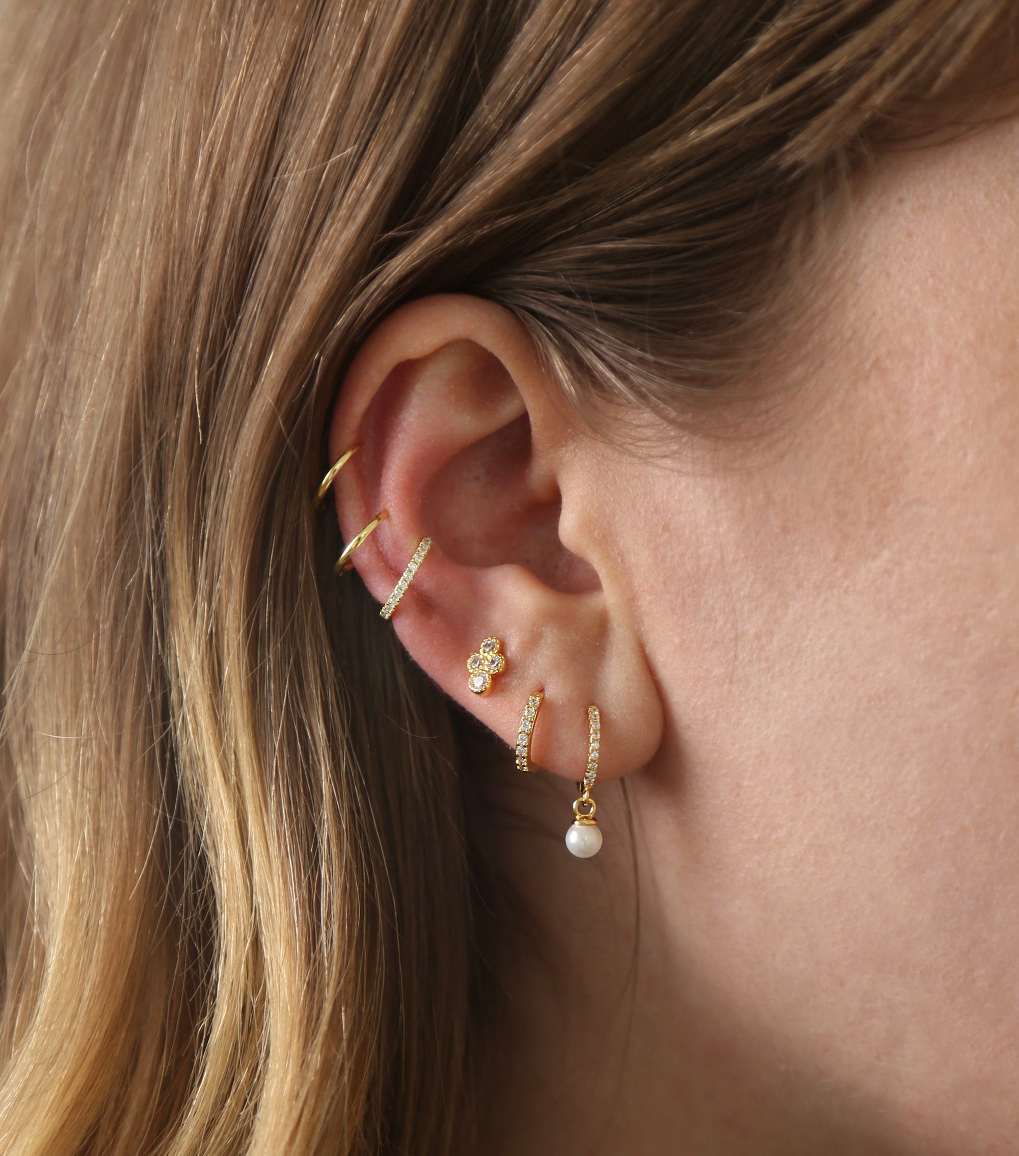 No Piercing Ear Cuff Gold CZ Ear Cuff Sterling Silver Ear - Etsy 日本
