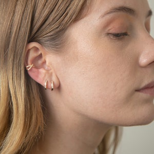 Cz Ear Cuff No Piercing Gold Ear Cuffs Silver Ear Cuff No Piecing Ear Cuff Tiny Gold Ear Cuff Dainty Ear Cuff Ear Cuff SINGLE image 6