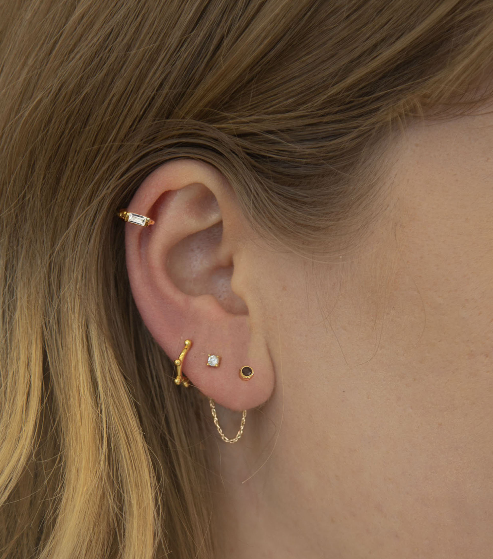Detachable Chain Earring - Minimalist Chain Earring - Sterling Silver Earring - Silver Chain Earring - Dainty Earring - Tiny Earring