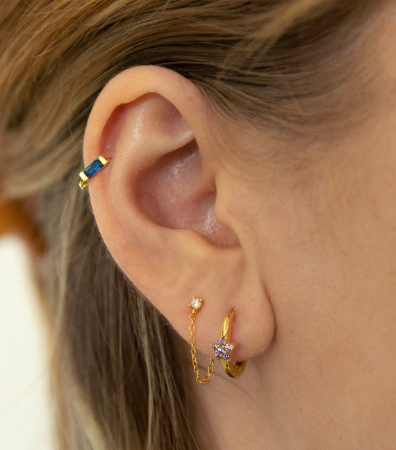 Sapphire cartilage hotsell earring
