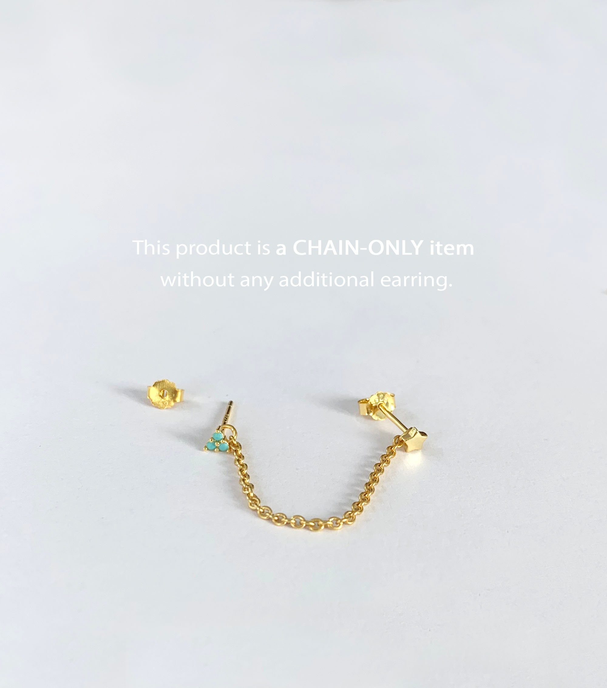 Detachable Chain Earring - Minimalist Chain Earring - Sterling Silver Earring - Silver Chain Earring - Dainty Earring - Tiny Earring