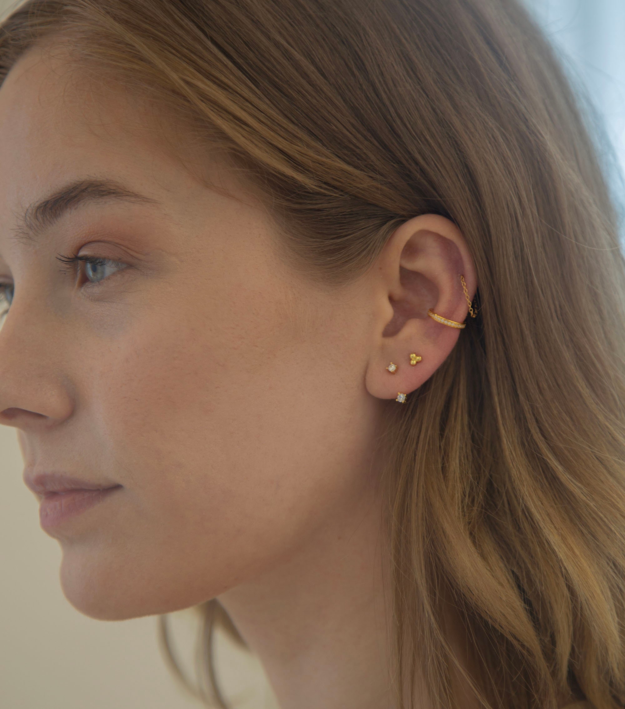 Gold Chain Earring - Minimalist Chain Earring - Sterling Silver Earring - Silver Chain Earring - Dainty Earring - Tiny Earring - For Daily