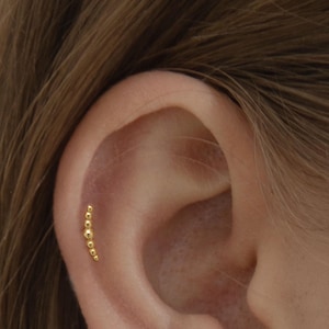Ball Climber Stud - Dainty Sterling Silver Stud earring