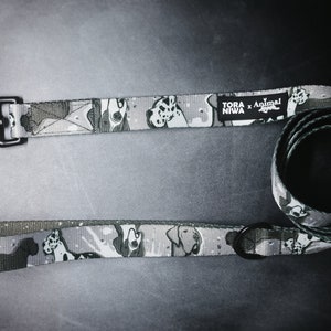 Great Dane gray leash 2.5cm width (1inch) with black spring snap
