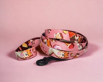 Guinzaglio per cani Shiba ricoperto di zucchero: design dolce e vivace