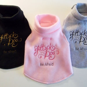 Attack Dog Little Dog Embroidered Turtleneck Sweaters, Sizes XXXSmall and XXSmall only