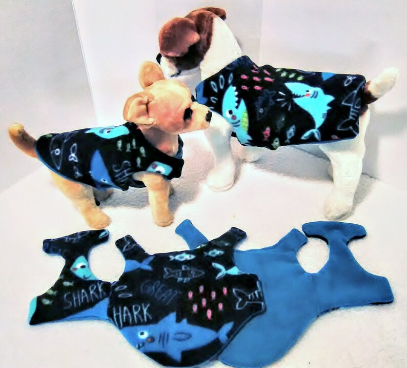 Sharks Double Fleece Winter Dog Coat With 3M Thinsulate Etsy