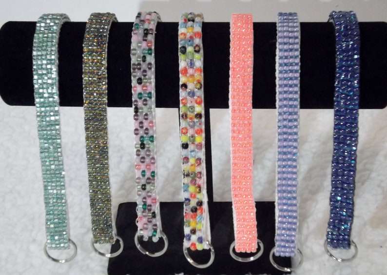 Beaded Neckware with Chain Martingale to fit neck sizes up to 10-12-inches Dog Bling