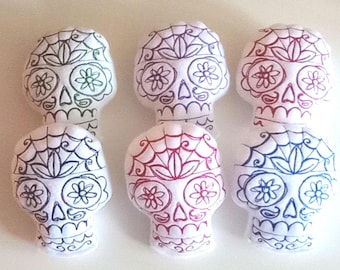 Sugar Skull Squeaky Toys for Little Dogs