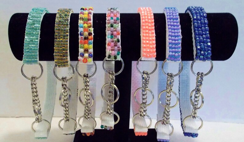 Beaded Neckware with Chain Martingale to fit neck sizes up to 10-12-inches Dog Bling