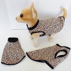 Gold Glittered Cheetah Print Little Dog T-Shirt, Sizes XXS to Medium