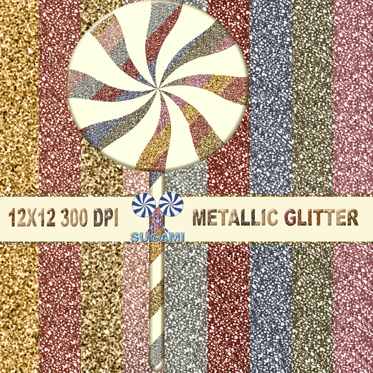 Metallic Chunky Glitter Paper PackSeamless Glitter Pattern Etsy