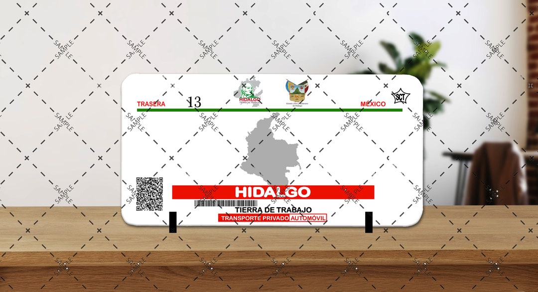 License Plate Hidalgo V1 PNG FILE ONLY Etsy