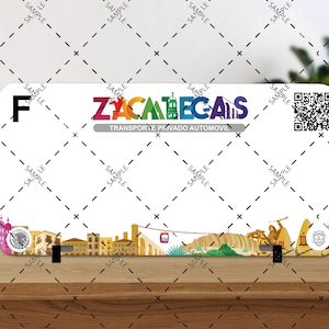 Nummernschild - Zacatecas V2 - NUR PNG DATEI