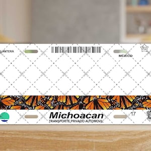 License Plate - Michoacan FullBundle|Black|Old Rust PNG FILE ONLY