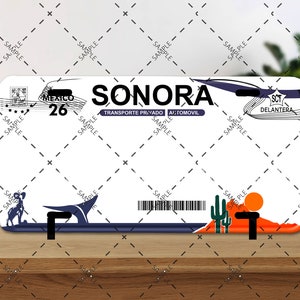License Plate -  Sonora V1 - PNG FILE ONLY