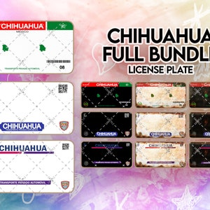 License Plate - Chihuahua - |Bundle|Black|Old Rust- PNG FILE ONLY