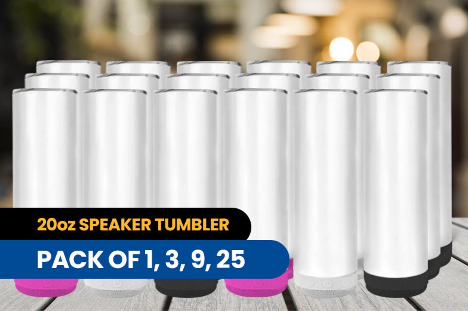 20oz Speaker Tumbler, Sublimation Blank Tumbler, Wholesale Straight