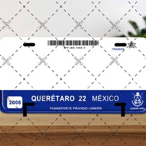 License Plate - Queretaro V1 - PNG FILE ONLY