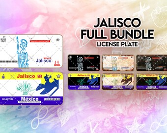 License Plate - Jalisco - FullBundle|Black|Old Rust Black version- PNG FILE ONLY