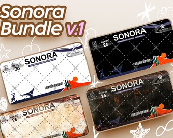 License Plate - Sonora  V1|Bundle|Black|Old Rust- Black version- PNG FILE ONLY