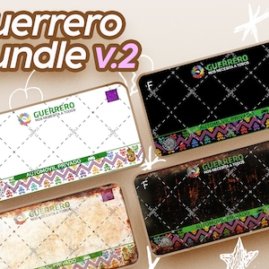 Nummernschild - Guerrero - V2|Bundle|Schwarz|Alter Rost- PNG-Datei NUR