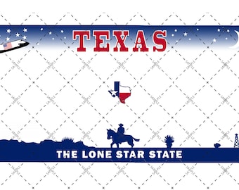 Texas Nummernschild - Sublimation - NUR PNG DATEI