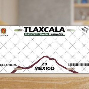 License Plate -  Tlaxcala V2 - PNG FILE ONLY