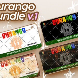 License Plate - Durango - V1|Bundle|Black|Old Rust Black version- PNG FILE ONLY